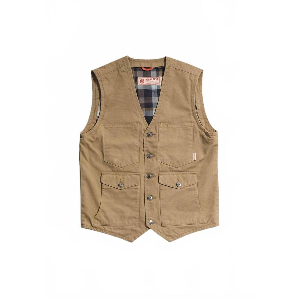 NEW IRON & RESIN men's bronco vest in beige